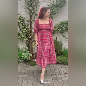 Hill house home nesli red dress XS